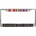 Custom U.S. Army Iraq Ribbon Frame 3-Ribbon Stack License Plate Frame