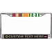 Custom U.S. Army Vietnam Ribbon Frame 3-Ribbon Stack License Plate Frame