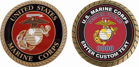 Custom U.S. Marine Corps MOS Challenge Coin