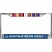Custom USAF Afghanistan Ribbon Frame 3-Ribbon Stack License Plate Frame