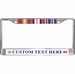 Custom USCG Afghanistan Ribbon Frame 3-Ribbon Stack License Plate Frame