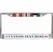 Custom USCG Desert Storm Ribbon Frame 3-Ribbon Stack License Plate Frame