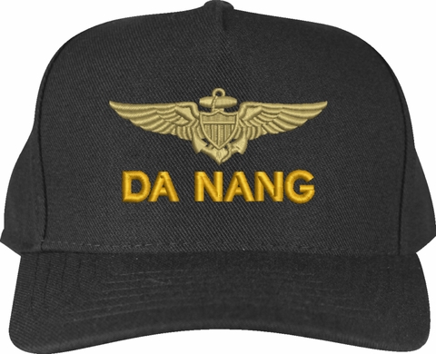 Da Nang with Navy Aviator Wing Custom Embroidered Cap