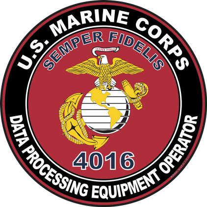 U.S.M.C. MOS 4016 Data Processing Equipment Operator Decal