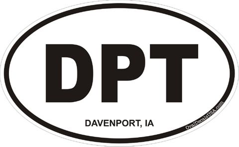 Davenport Iowa Oval Decal