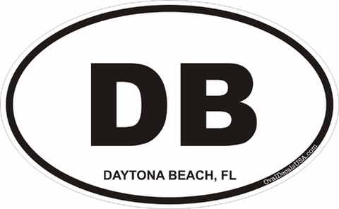 Daytona Beach Florida Oval Decal