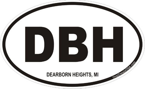 Dearborn Heights Michigan Oval Decal