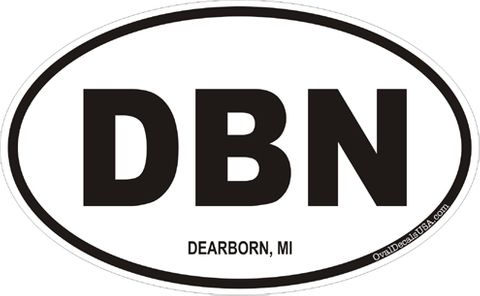 Dearborn Michigan Oval Decal