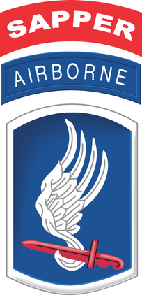 Army 173rd Airborne Brigade with Sapper Tab Decal