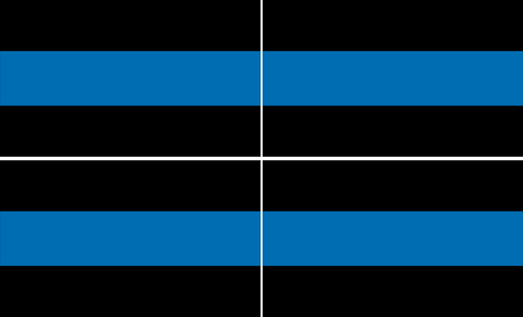 Police Thin Blue Line 4 Pack of 2" Decals