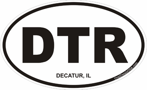 Decatur Illinois Oval Decal