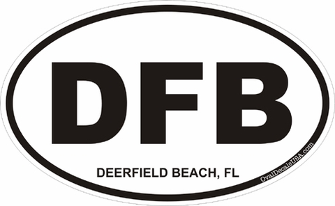 Deerfield Beach Florida Oval Decal