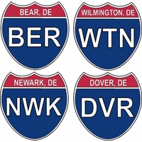 Delaware Interstate Stickers Decals Thumbnail Illustration