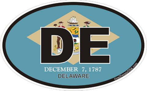 Delaware Oval Decal