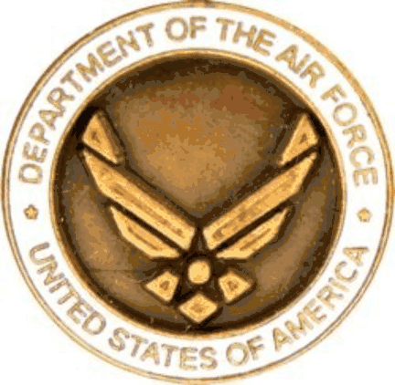 Department of the Air Force Round 5/8" Lapel Pin