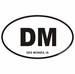 Des Moines Iowa Oval Decal