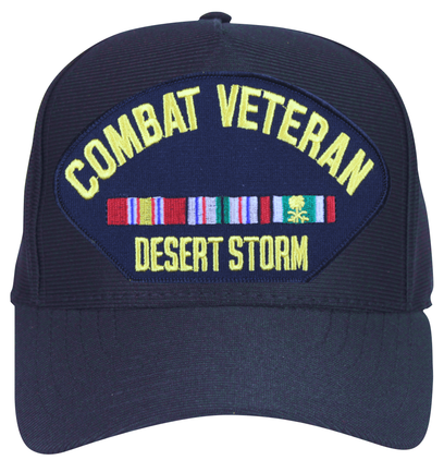Desert Storm Combat Veteran with Ribbons Ball Cap
