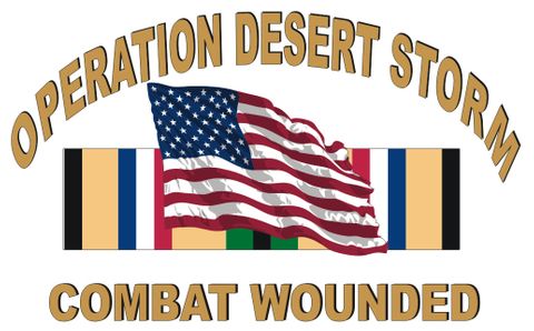 Desert Storm Combat Wounded Sticker Decal