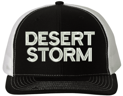 Desert Storm Text Only USA Mesh-Back Cap