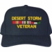 Desert Storm Veteran 3 Ribbon War Conflict Ribbon Cap