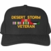 Desert Storm Veteran 4 Ribbon War Conflict Ribbon Cap