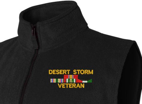 Desert Storm Veteran Full-Zip Fleece Vest