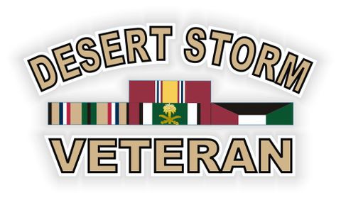 DESERT STORM VETERAN  VINYL TRANSFER DECAL