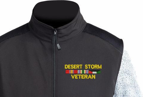 Desert Storm Veteran with 3 Service Ribbons Thermal Windstop Vest