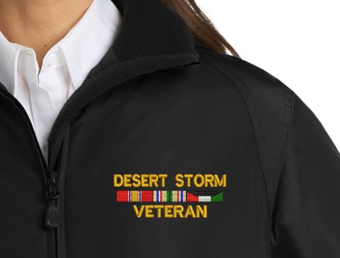 Desert Storm Veteran with 3 Service Ribbons Women's 3-Season Jacket