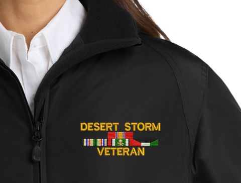 Desert Storm Veteran with 4 Service Ribbons Women's 3-Season Jacket