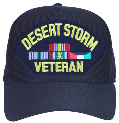Desert Storm Veteran with Ribbons Ball Cap