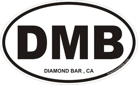Diamond Bar California Oval Decal
