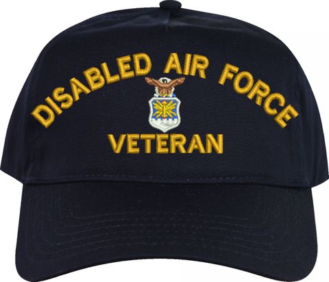 Disabled Air Force Veteran Embroidered Cap