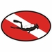 Diver Down Oval Decal