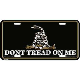 Dont Tread On Me Black License Plate