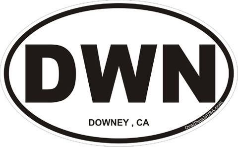 Downey California Oval Decal
