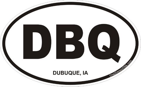 Dubuque Iowa Oval Decal