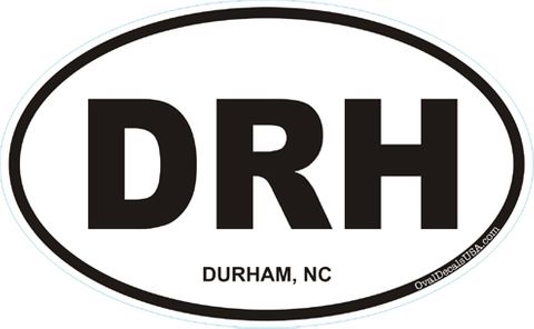 Durham North Carolina Oval Decal