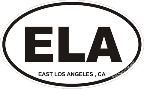 East Los Angeles California Oval Decal