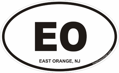 East Orange New Jersey Oval Decal