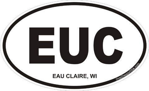 Eau Claire Wisconsin Oval Decal