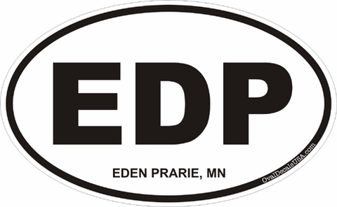 Eden Prarie Minnesota Oval Decal