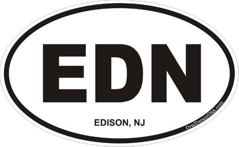 Edison New Jersey Oval Decal