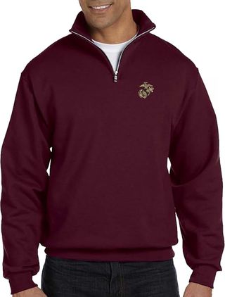 EGA Maroon Quarter-Zip Pullover Medium