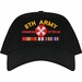 Eighth Army Afghanistan Veteran Embroidered Cap with Ribbons