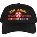 Eighth Army Iraq Veteran Embroidered Cap with Ribbons
