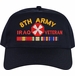 Eighth Army Iraq Veteran Embroidered Cap with Ribbons