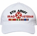 Eighth Army Iraq Veteran with Ribbons Unstructured Dad Cap