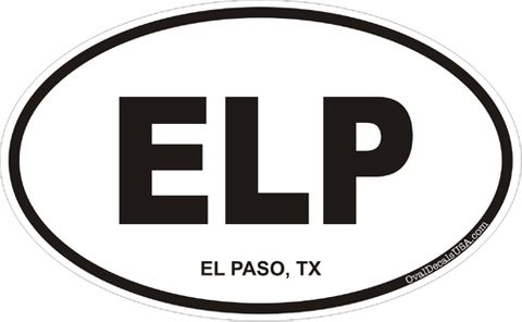 El Paso Texas Oval Decal