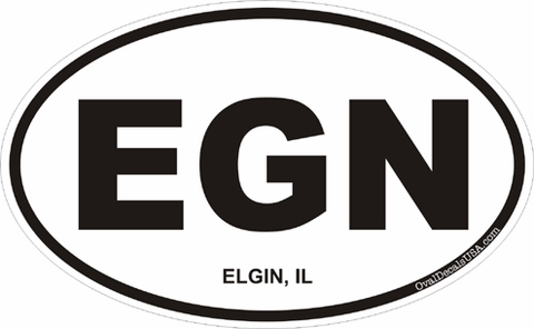 Elgin Illinois Oval Decal